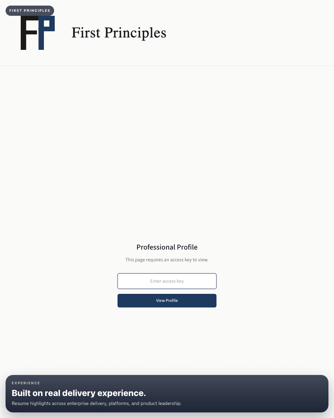 Professional profile and credibility overview
